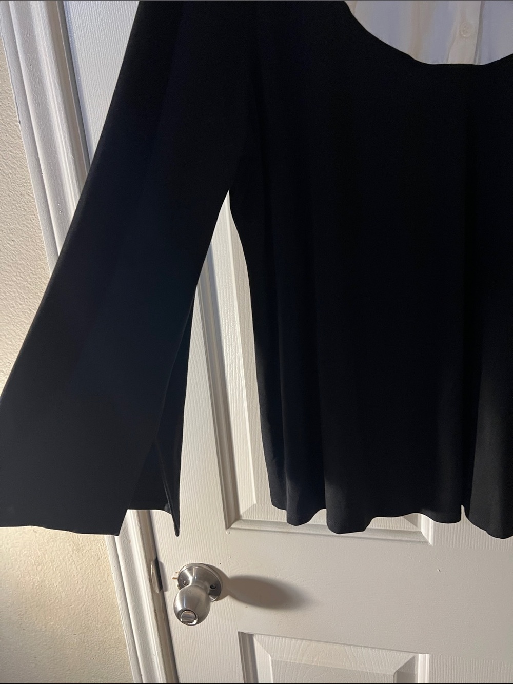 Attitudes by Renee Black and White Button-Up Panel Blouse - Picture 2 of 5